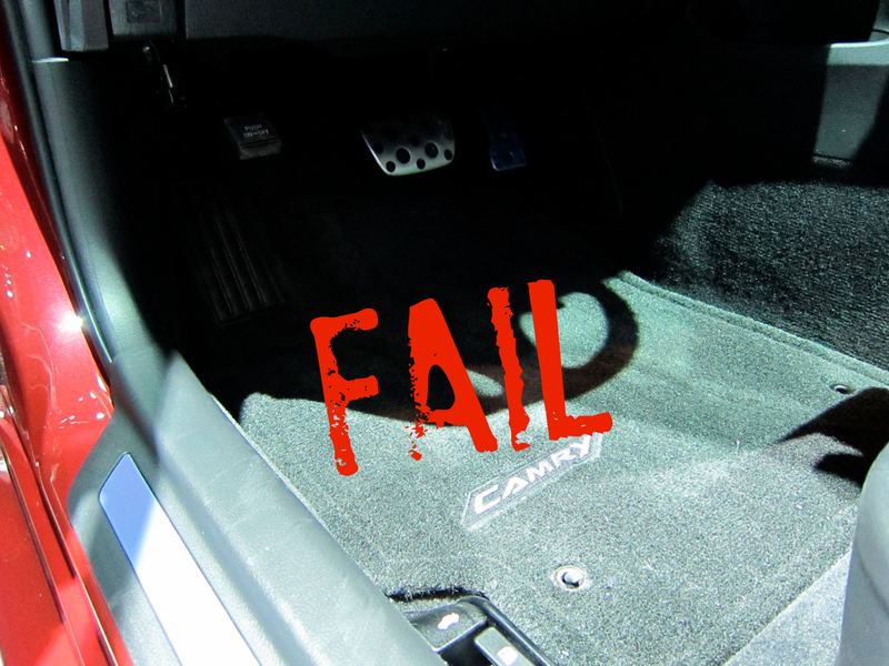 Illustration for article titled Toyota Recall: Three Chicago Show Vehicles Fail Floor Mat Check
